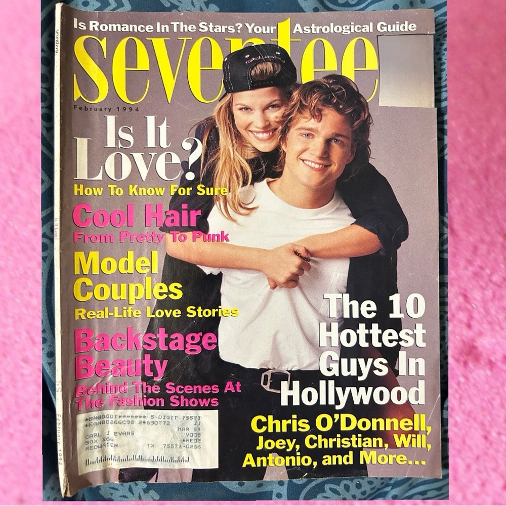 Vintage SEVENTEEN MAGAZINE
February 1994 Hottest Guys in Hollywood River…